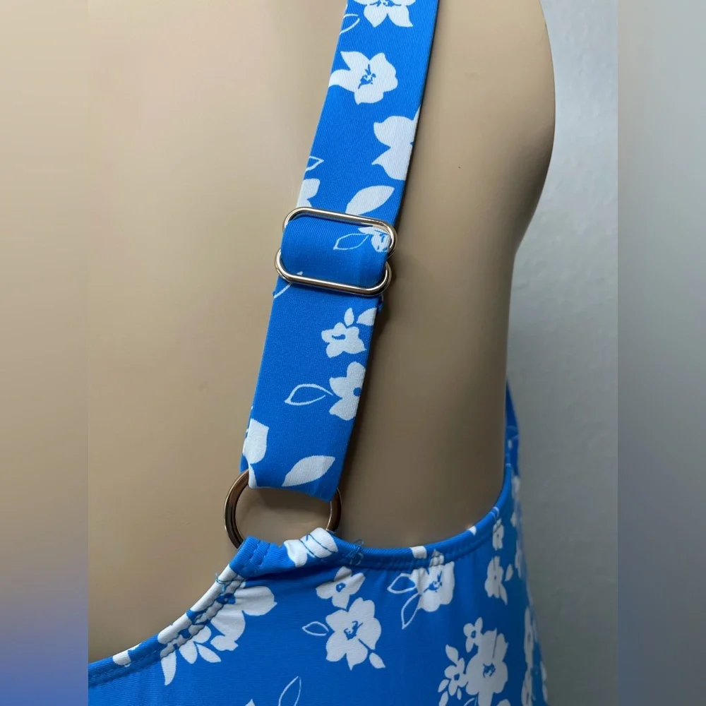 Anne Cole Square Neck Front Shirred One Piece NWT Size 22W - Picture 7 of 13